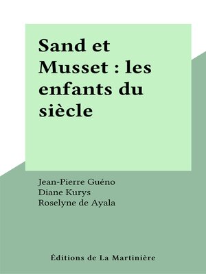 cover image of Sand et Musset